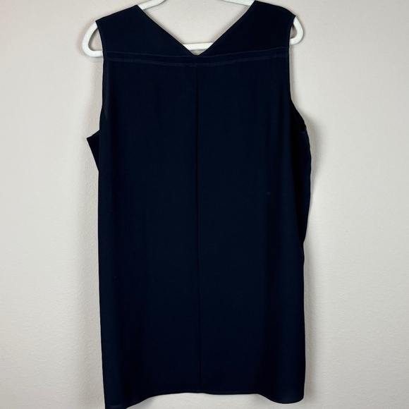 NWT Black Label by Chico's Black Asymmetrical Drama Layer Woven Tunic Tank - Picture 4 of 12